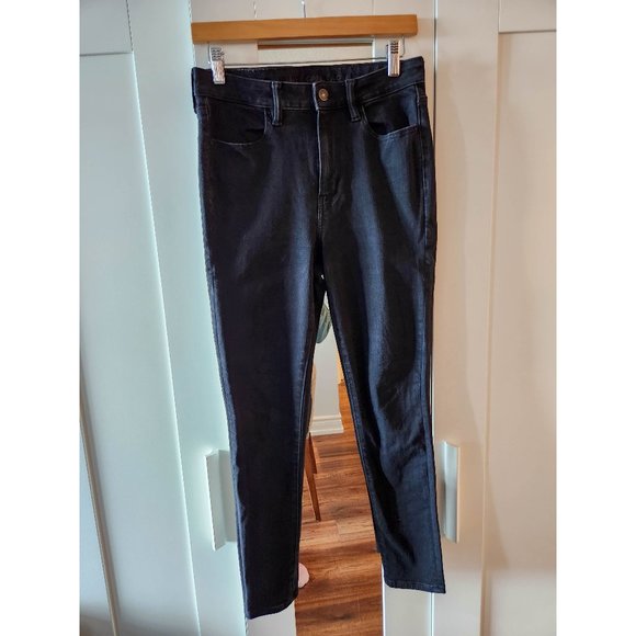 American Eagle High-Waisted Next Level Stretch Jegging | Black | US 8 Short - Picture 2 of 7